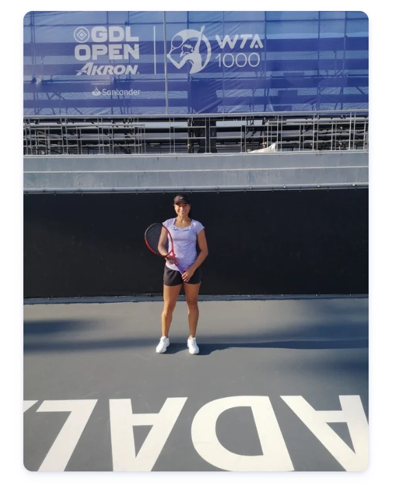 María Fernanda Herazo en el WTA 1000 de Guadalajara