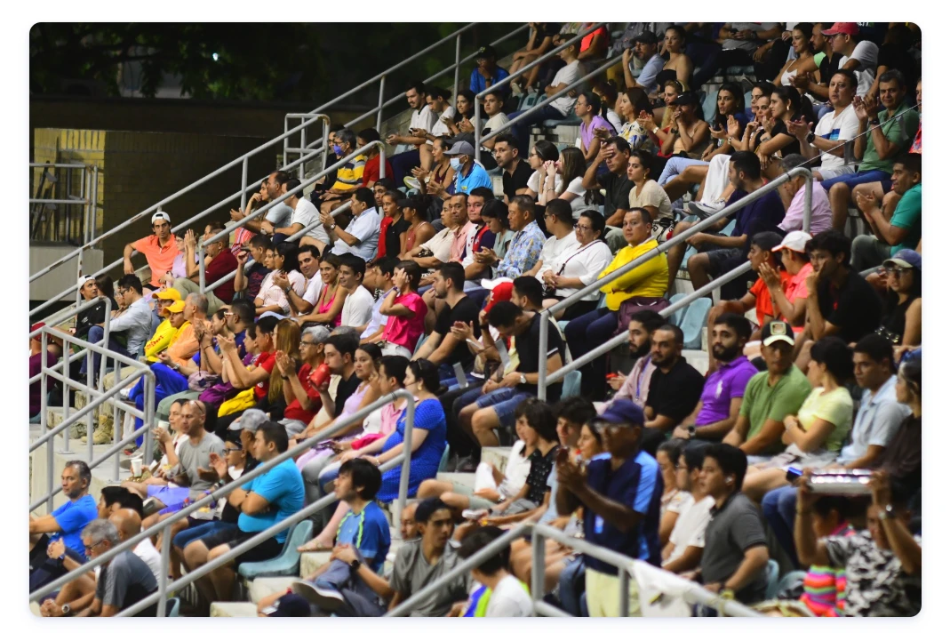 Público en las tribunas durante el WTA 125 de Barranquilla de 2023